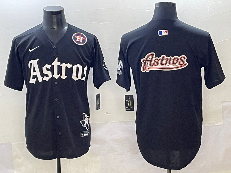 Men Houston Astros blank black MLB Nike 2025 jersey style 46